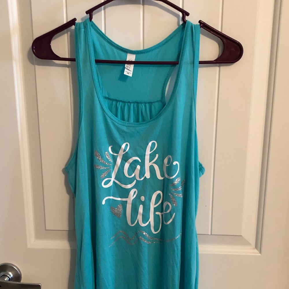 Lake life racer-back tank